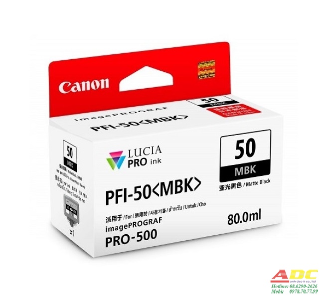 Mực in Canon PFI-50 Matte Black Ink Cartridge (0533C001AA)